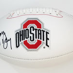Ryan Day Autographed Ohio State Buckeyes Logo Football Beckett Witnessed