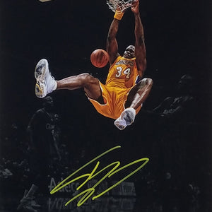 Shaquille O'Neal Autographed Los Angeles Lakers Spotlight 11x14 Photo Beckett Witnessed