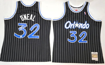 Shaquille O'Neal Autographed Orlando Magic Black 1994-95 Mitchell & Ness Swingman Jersey Beckett Witnessed
