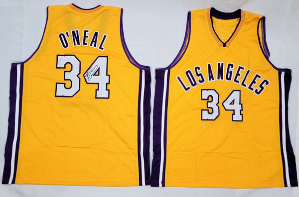 LA Lakers SHAQUILLE O'NEAL SIGNED Custom Jersey BECKETT AUTHENTICATED AUTO  HOF
