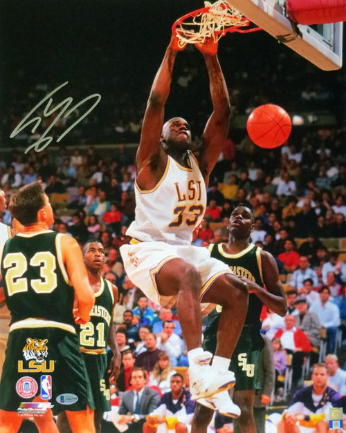 Shaquille O'Neal Autographed Los Angeles Lakers 16x20 Photo White Jers -  Famous Ink