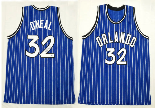 Shaquille O'Neal Autographed Orlando Magic Blue Custom Jersey Beckett -  Famous Ink
