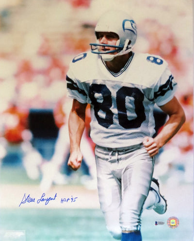 Steve Largent Autographed 8x10 Photo Seattle Seahawks HOF 95