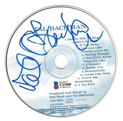 Tal Bachman Autographed Tal Bachman CD With Cover Beckett Authenticated