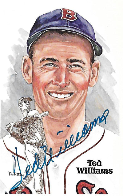 Ted Williams Autographed Boston Red Sox Perez Steele Postcard PSA/DNA Authenticated