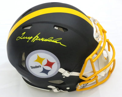 Terry Bradshaw Autographed Pittsburgh Steelers Riddell Matte Black Speed Authentic Helmet Beckett Witnessed