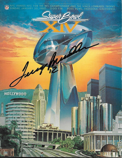 Terry Bradshaw Autographed Super Bowl XIV Program JSA Witnessed
