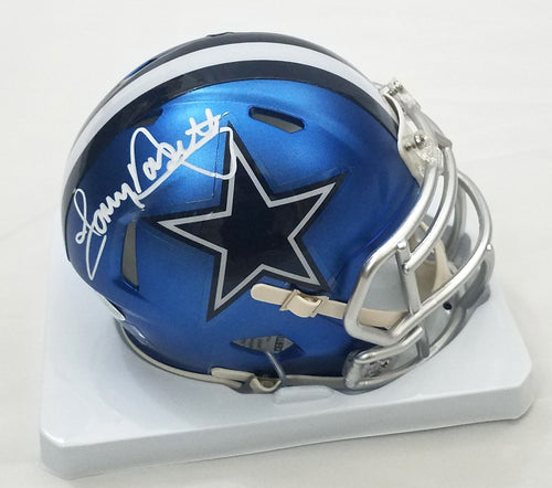Tony Dorsett Autographed Dallas Cowboys Blaze Mini Helmet Beckett Witnessed