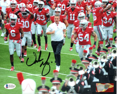 Urban Meyer Autographed Ohio State Buckeyes 8x10 Photo Beckett Witnessed #5