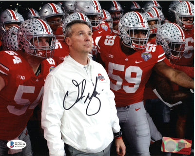 Urban Meyer Autographed Ohio State Buckeyes Cotton Bowl 8x10 Photo Beckett Witnessed