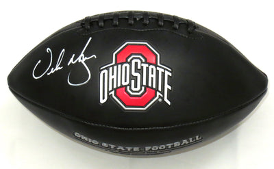 Urban Meyer Autographed Ohio State Buckeyes Black Logo Football Beckett Authenticated