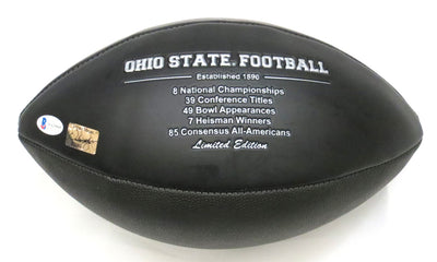 Urban Meyer Autographed Ohio State Buckeyes Black Logo Football Beckett Authenticated