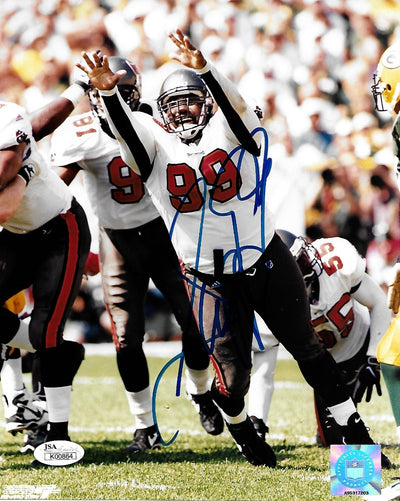Warren Sapp Autographed Tampa Buccaneers 8x10 Photo JSA Authenticated
