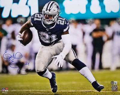 Ezekiel Elliott Autographed Dallas Cowboys 16x20 Photo Beckett Witnessed #7